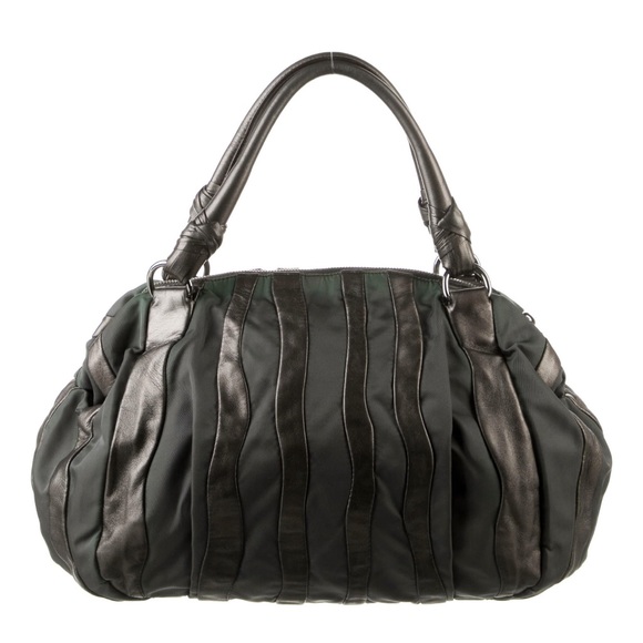 Prada Napa and Tessuto Waves Shoulder Bag - Picture 3 of 16